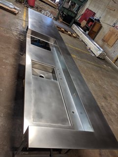 Stainless exterior kitchen counter/sink