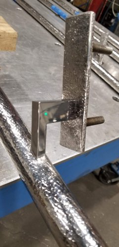 Hammered stainless handrail