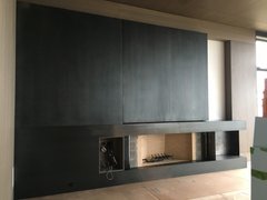 Blackened Stainless Fireplace